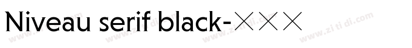 Niveau serif black字体转换